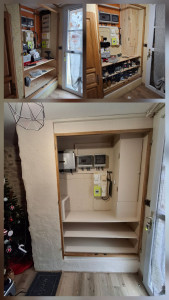 Photo de galerie - Coffrage pour compteur électrique et placard à chaussures
