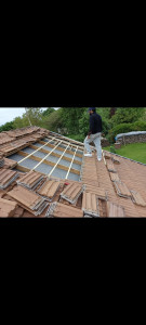 Photo de galerie - Travaux réalisés pose de liteau et couverture