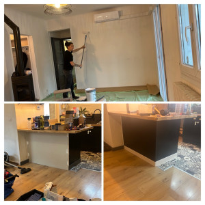 Photo de galerie - Remise en état d’une maison avant location : plâtre / plinthes / remplacement placo / peinture / finitions…