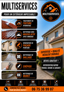 Photo de galerie - Nettoyage toiture, Façade, peinture