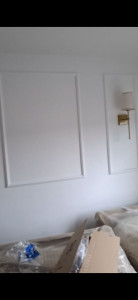 Photo de galerie - Peinture,plaquiste,anguille,moulure,décoration panneau.