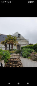 Photo de galerie - Nettoyage haute pression suivi d'un démoussage plus peinture  