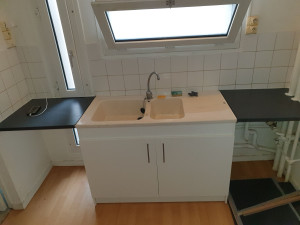 Photo de galerie - Après travaux final plan de travail plan sous éviers...