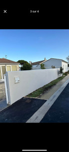 Photo de galerie - Enduit sur murette 