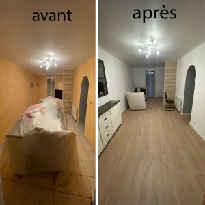 Photo de galerie - Changement de couleur et pose parquet 