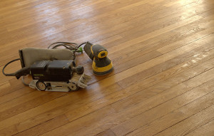 Photo de galerie - Ponçage et vitrification de parquet 