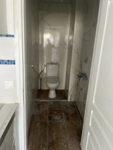 Photo de galerie - Changements de carrelage et mur et sol et robinet et toilettes la chasse d’eau 