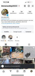 Photo de galerie - Société de BTP , réalisant tout type de travaux ,électricité plomberie, peinture , carreleur , ravalement façade extérieur , isolation, Instagram : ilmrenovbtp2023, une équipe pour vos travaux ! de père en fille 