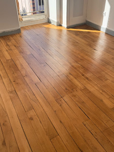 Photo de galerie - Ponçage de parquet massif chêne 