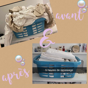Photo de galerie -  lavage séchage et repassage de draps 