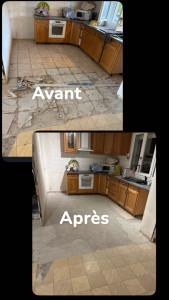 Photo de galerie - Dépose de carrelage et Cole 