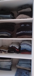 Photo de galerie - Dressing exemple de rangement, caisson de 500 mm de profondeur