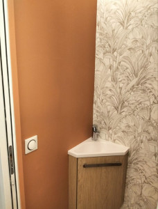 Photo de galerie - Tapisserie/couleurs mur salle de bain 