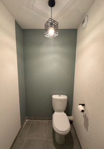 Photo de galerie - Mise en peinture soignée d'un espace toilettes .
-finitions impeccables.
-un rendu élégant et durable.



