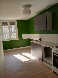 Photo de galerie - Pose cuisine Pienture pose parquet 