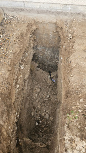 Photo de galerie - Reparation d'une fuite après compteur avec  terrassement 