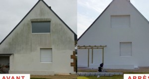 Photo de galerie - Peinture Demoussage toiture terrasse façade 
DEVIS gratuit 