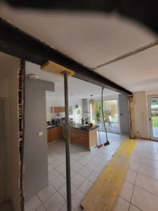 Photo de galerie - Ouverture mur porteur avec pose d'IPN 