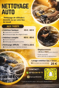 Photo de galerie - Lavage auto mais également de maison canapé 