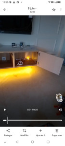 Photo de galerie - Installation d'une led 24v sur un meuble TV