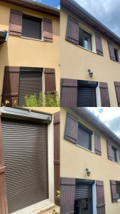 Photo de galerie - Installation de 7 volets roulants solaires de marque Bubendorff.