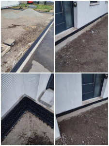 Photo de galerie - Pose de canivaux carrossable b125 avec raccordement 