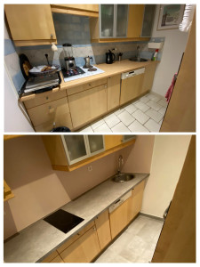 Photo de galerie - Rafraichissement Cuisine (Plan de travail, crédence Carrelage, sol Carrelage)