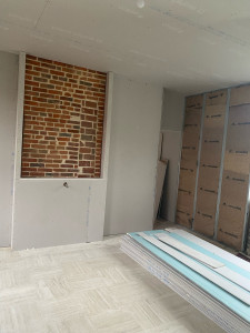 Photo de galerie - Réalisation d’une isolation intérieure sur ossature métallique