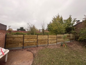 Photo de galerie - Réalisation clôture clin 