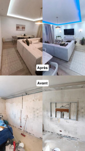 Photo de galerie - Rénovation complète du salon.