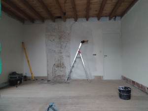 Photo de galerie - Rénovation des chambres.
  Plâtre, enduit .  Plaque de platre plafond. 