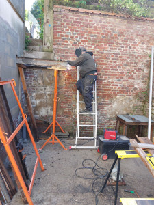 Photo de galerie - Préparé des palier afin de fabriquer l'escalier en acier 