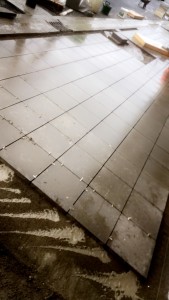 Photo de galerie - Pose de dalle en beton