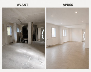 Photo de galerie - Pose placo et peinture 