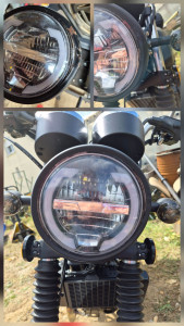 Photo de galerie - Debosselage, sablage et peinture sur ce feux avant de moto en plus de l'entretien annuel