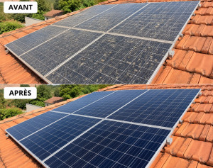 Photo de galerie - Nettoyage panneau solaire