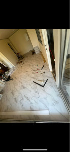 Photo de galerie - Pose de lames pvc 85m2 appartement Montpellier 