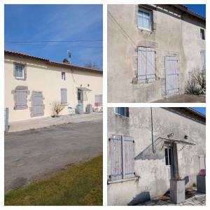 Photo de galerie - Décapage de façade puis couche de fixateur et pour finir peinture couleur ton pierre 