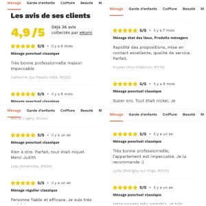 Photo de galerie - Les avis de mes clients sur une autre plate forme 