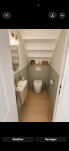 Photo de galerie - Mise en peinture dans un WC