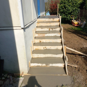 Photo de galerie - Création des escaliers extérieur 