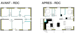 Photo de galerie - Plans pour la rénovation d’une maison des années 1970 