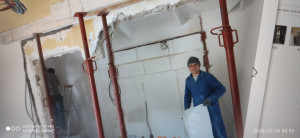 Photo de galerie - Ouverture  de mur + protection de plafond  avec IPN