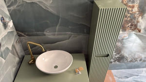 Photo de galerie - Pose de meubles vasques avec colonne 