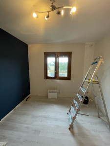 Photo de galerie - Isolant parquet + tapisserie 