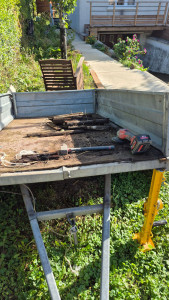 Photo de galerie - Réparation châssis de remorque,redressé soudé