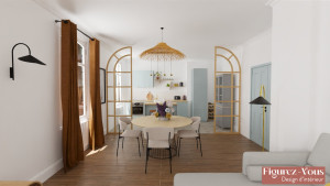 Photo de galerie - Home staging virtuel appartement à Lyon centre