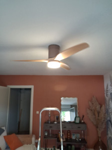 Photo de galerie - Installation ventilateur plafond.  
