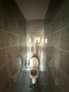 Photo de galerie - Réalisation pose de faïence d’un WC