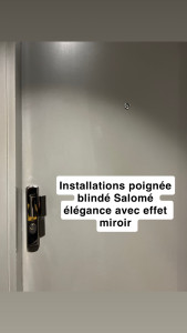 Photo de galerie - Poignée blindé Salomé élégance effet miroir 